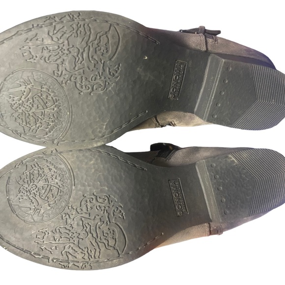 Sonoma Boots Womens 9 M Brown Rosalind Ankle Bootie Block Heels Side Zip Casual - Picture 4 of 8